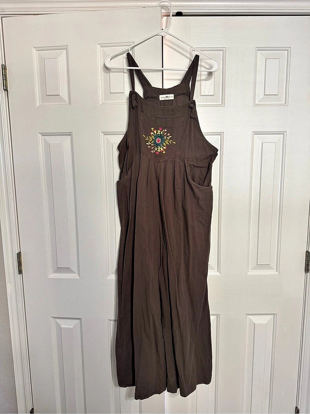 Natural Life Tricia Jumpsuit Floral Wide-Leg Brown Medium